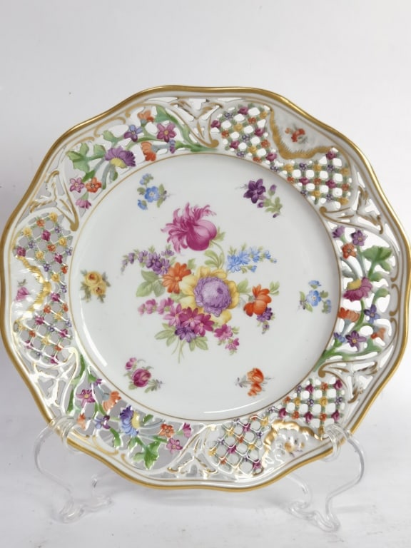Vintage Schumann Bavaria Porcelain Floral Plate (1 of 5)