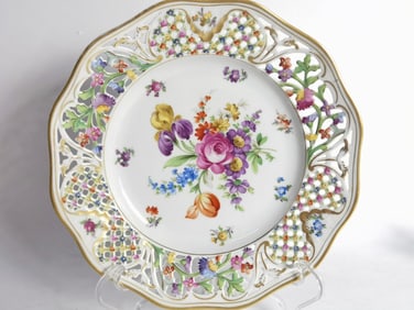 Vintage Schumann Bavaria Porcelain Floral Plate