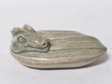 Vintage "RJM" Porcelain Celadon Glaze Horse