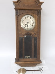 Vintage Vienna Wood Pendulum Wall Clock