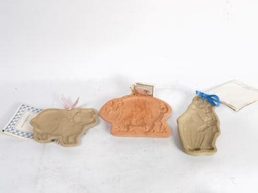 (3) 1992 Vintage Pottery Cookie Molds