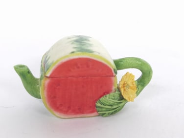 Vintage Khien Ceramic Miniature Watermelon Teapot