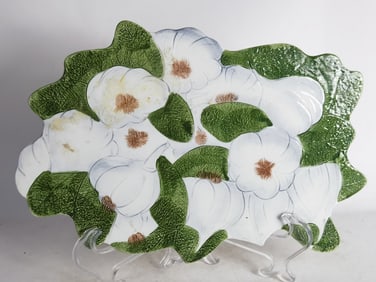 Vintage Ceramiche Leonardo Ceramic Floral Trivet