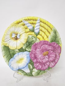 The Bombay Co. Majolica Floral Plate