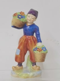 Vintage Royal Worcester Porcelain Dutch Girl Figur