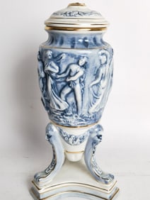 Vintage R. Capodimonte Italian Porcelain Footed Ur