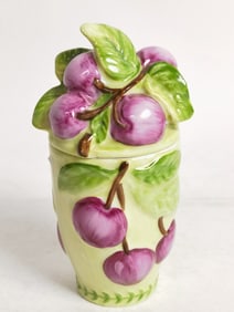 Vintage Villeroy & Boch Porcelain Purple Cherries