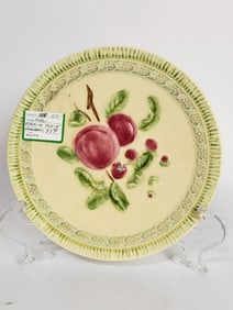 Vintage West Germany Ceramic Majolica Berries Plat
