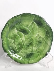 Vintage Italian Ceramic Leaf Plate