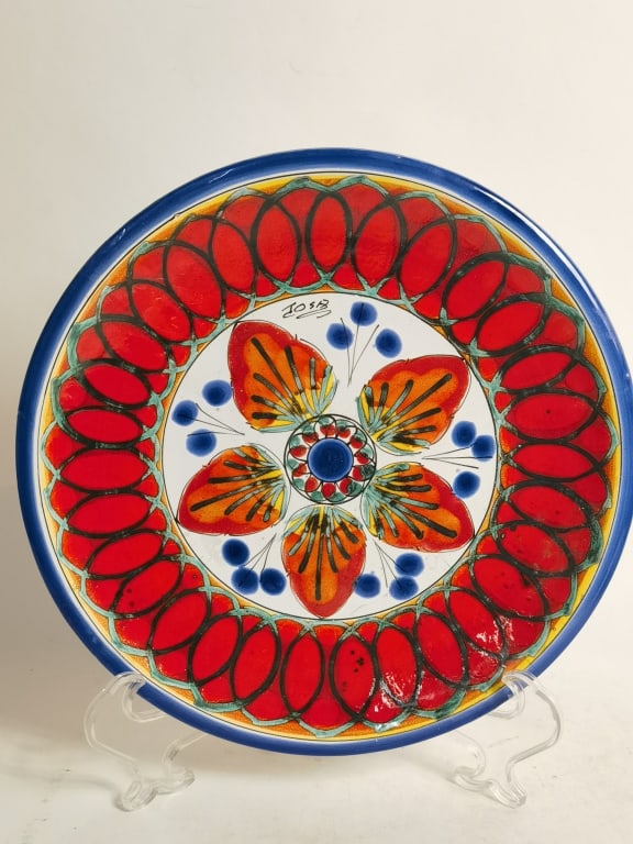 Vintage Italian Firenze Hand Painted Ceramic Plate (1 of 6)