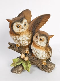 Vintage Homco Ceramic Great Horned Owl