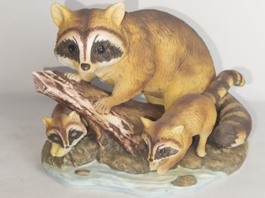 Vintage Enesco Porcelain Racoon Figurine