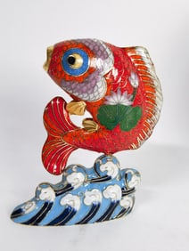 Vintage Chinese Cloisonne Fish Decor