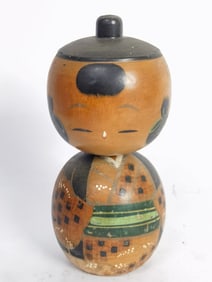 Vintage Japanese Hand Painted Wood Kokeshi Doll