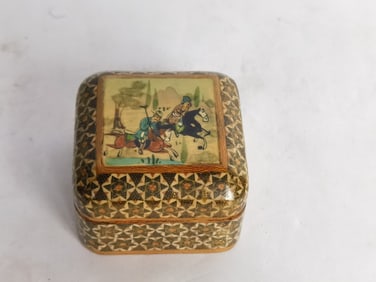 Vintage Persian Khatam Marquetry Box
