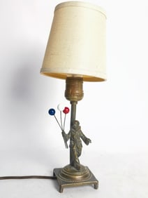 Bronze Clown Figurine Table Lamp