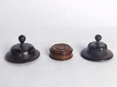 (3) Chinese Wood Carved Covers