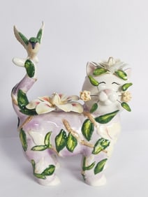 2006 Vintage Lacombe Porcelain Cat Figurine