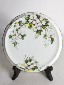 Vintage Royal Albert Porcelain White Dogwood Plate