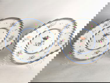Pr. of Vintage The Queen's China Porcelain Plates