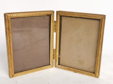 Vintage Brass Folding Photo Frames