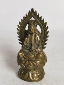 Vintage Chinese Bronze Guanyin