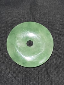 Chinese Jadeite Carved Round Pendant