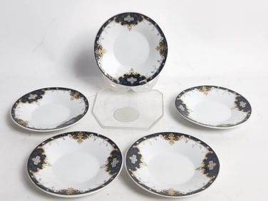 (5) Vintage Porcelain Decorative Saucers