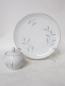Fein Bayreuth Bavaria Porcelain Sugar Bowl and Pla