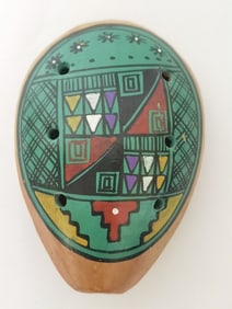 Vintage Peruvian Pottery Ocarina