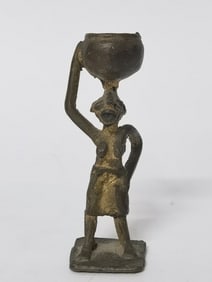 Vintage African Bronze Ashanti Figurine