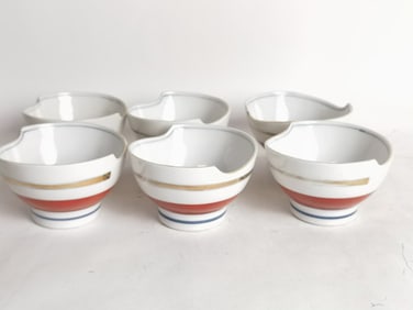 (6) Vintage Japanese Porcelain Bowls