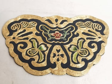 Vintage Chinese Gold Thread Embroidery