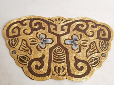 Vintage Chinese Gold Thread Embroidery