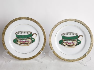 (2) Vintage Royal Gallery Gold Buffet Plates