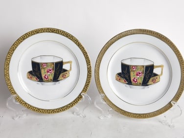 (2) Vintage Royal Gallery Gold Buffet Plates