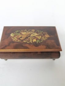 Vintage Notturno Italian Marquetry Jewelry Music B