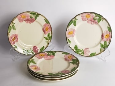 (5) Vintage Franciscan Desert Rose Plates