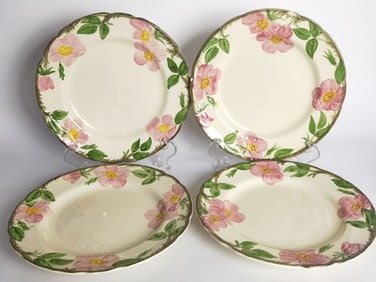 (4) Large Vintage Franciscan Desert Rose Plates