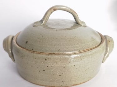 Vintage Signed ERI Stoneware Steam Pot