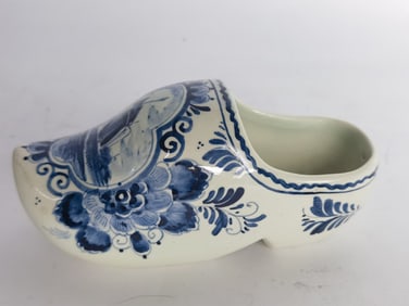 Vintage Holland Delft Blauw Porcelain Shoe