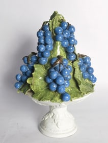 Vintage Italian Porcelain Grapes Centerpiece