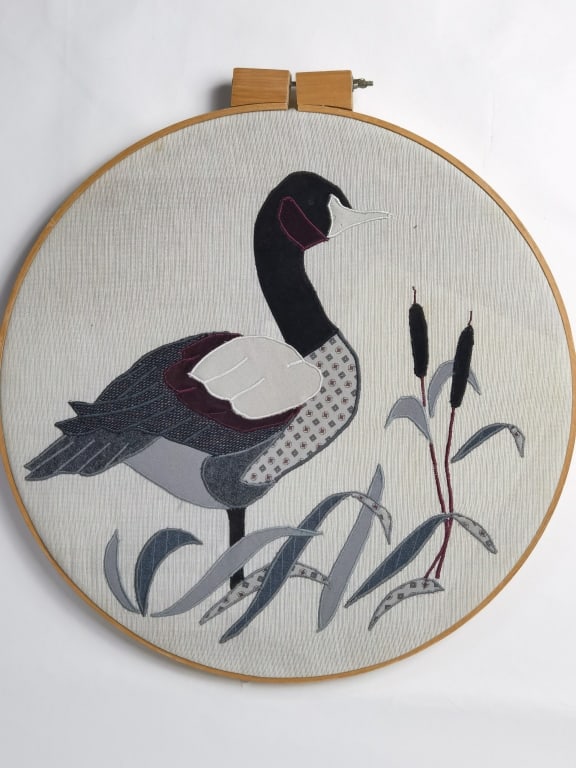 Vintage Duck Cross Stitch: Vintage Duck Cross Stitch, 19in