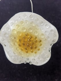Vintage Murano Italy Glass Waterdrop Flower Pendan