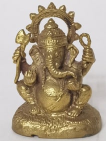 Vintage Gilt Bronze Ganesha