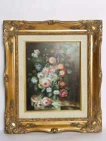 Vintage Still Life Oil Painting Signed Nelida