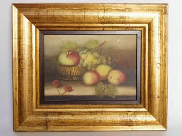 Vintage Still Life Oil Painting, Signed Renwich