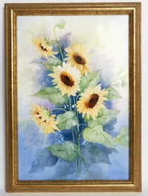 2001 Vintage Hand Painted Porcelain Plaque, Signed