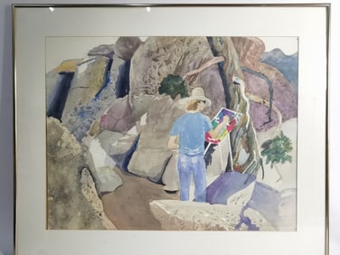 1991 Vintage Watercolor Painting, Signed Patricia