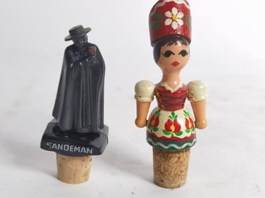 (2) Vintage Sandeman and Russian Girl Stoppers